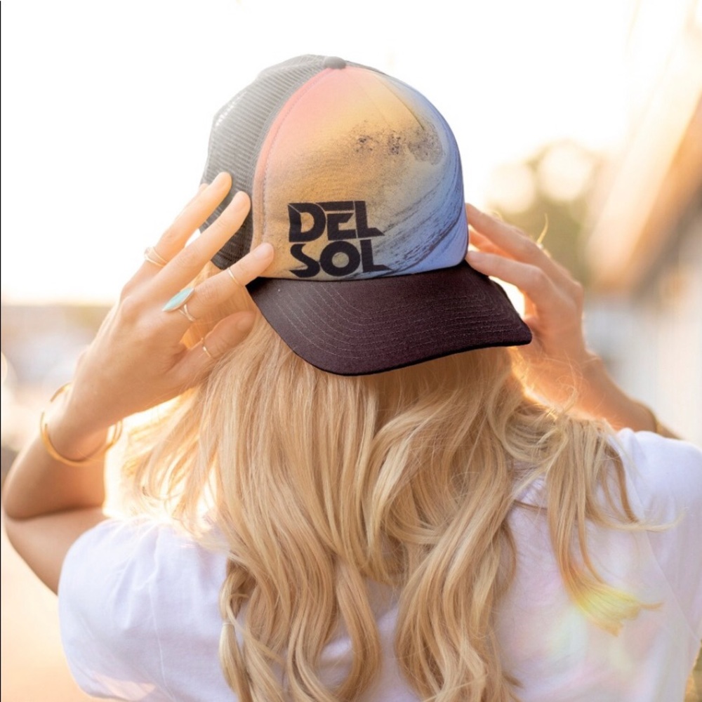 Del Sol Color Changing Trucker Baseball Hat Cap Surfer Wave OSFM